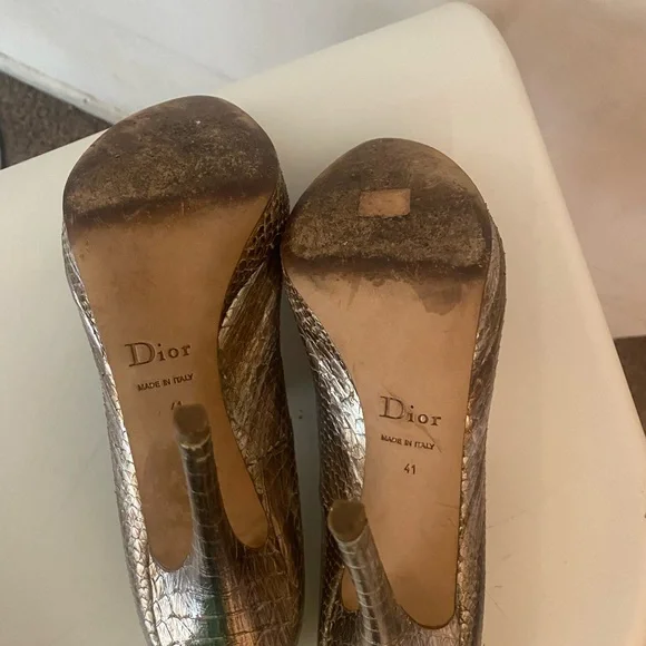 Women’s Dior open toe high heels. Pre owned but still looks good. - Picture 11 of 12